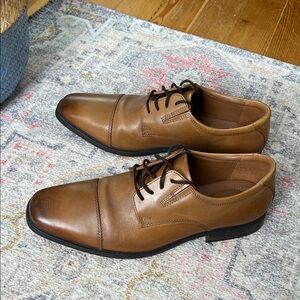 Clarks Brown Leather Derby Shoes